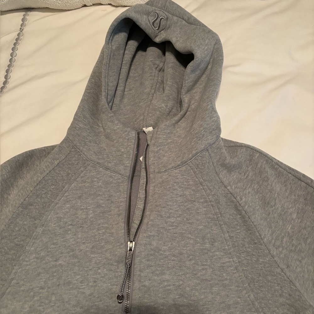 lululemon athletica women’s cropped gray Hoodie Sweatshirt